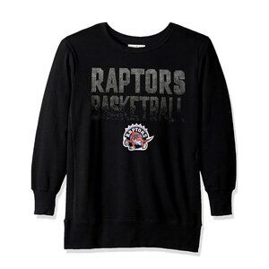 NBA Toronto Raptors Showtime Pull Over Sweater Womens Size XL GIII 4 Her Black